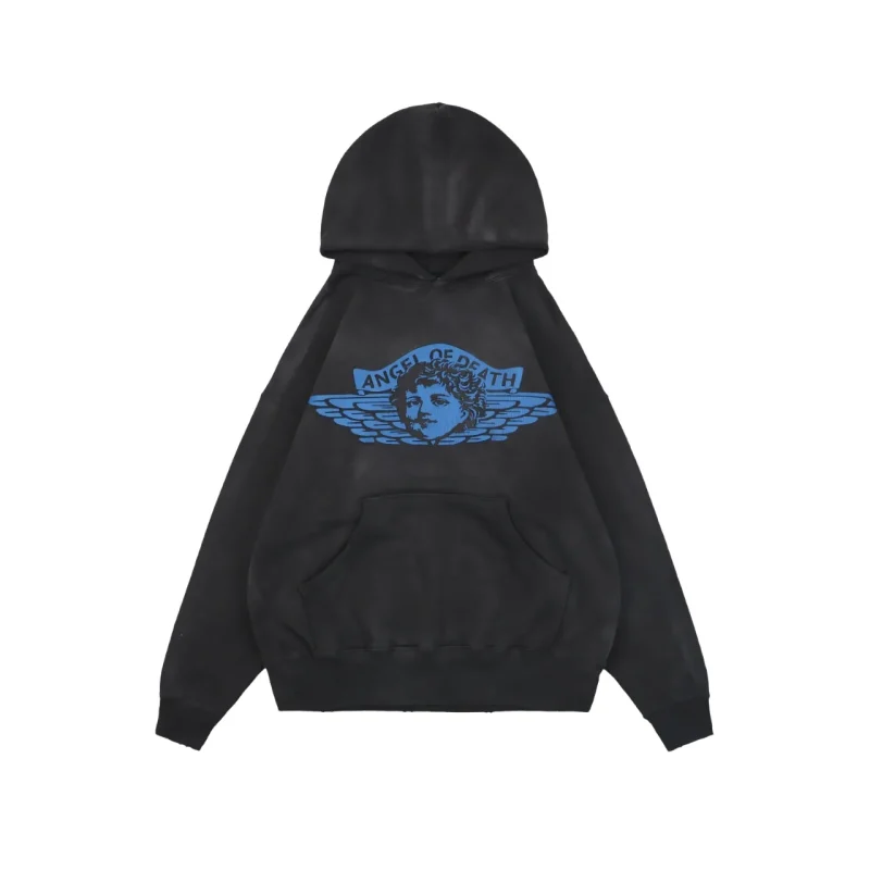 Saint Michael Angel Rebirth Distressed Hoodie