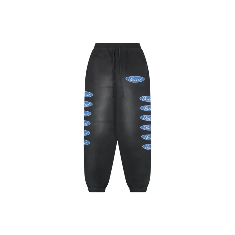 Saint Michael Blue Label Distressed Print Sweatpants