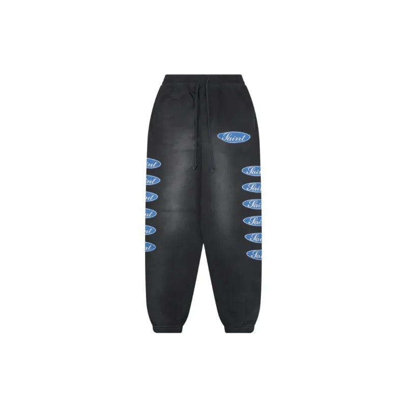 Saint Michael Blue Label Distressed Print Sweatpants