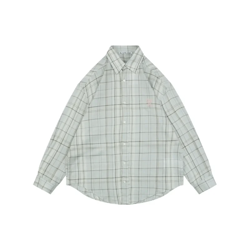 Acne Bow Embroidered Plaid Shirt