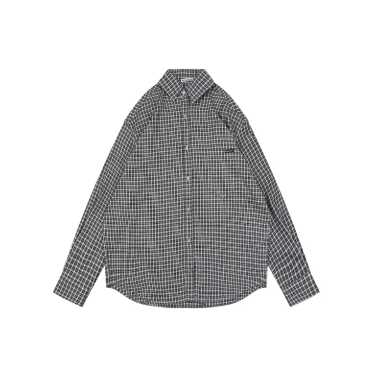 Acne Checkered Flannel Long Sleeve Shirt