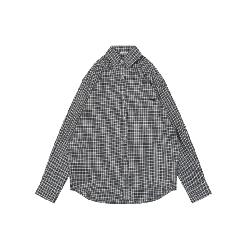 Acne Checkered Flannel Long Sleeve Shirt