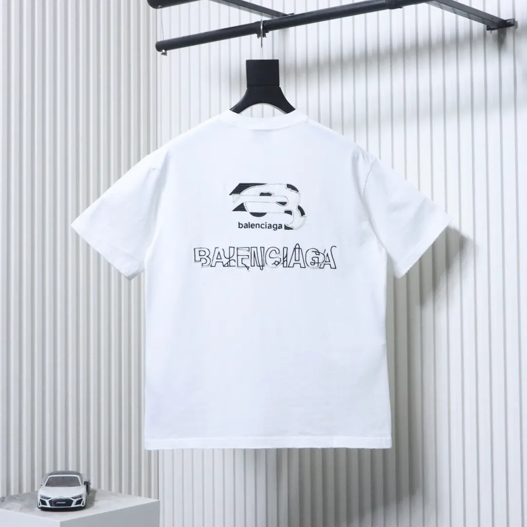 BLCG Embroidered Patch T-Shirt - White - Back
