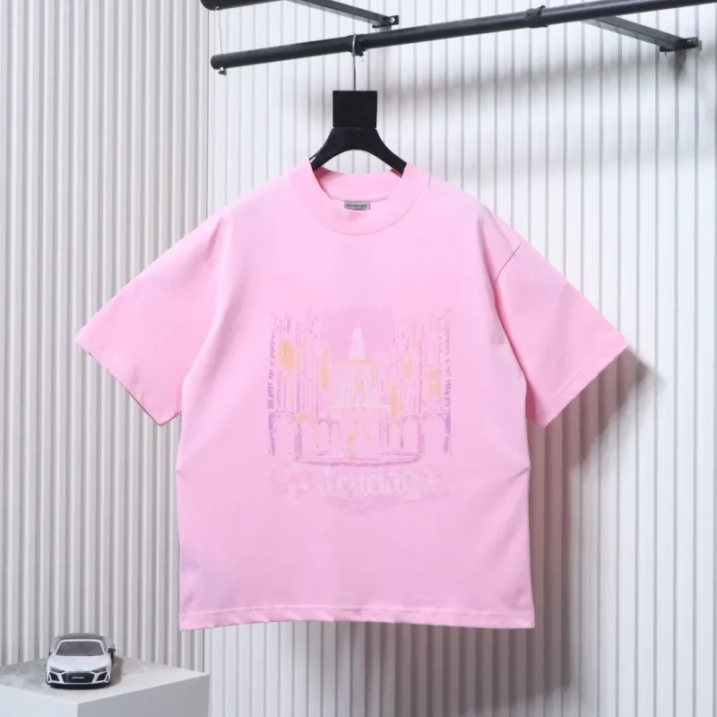 Fountain Logo Print Cotton T-Shirt