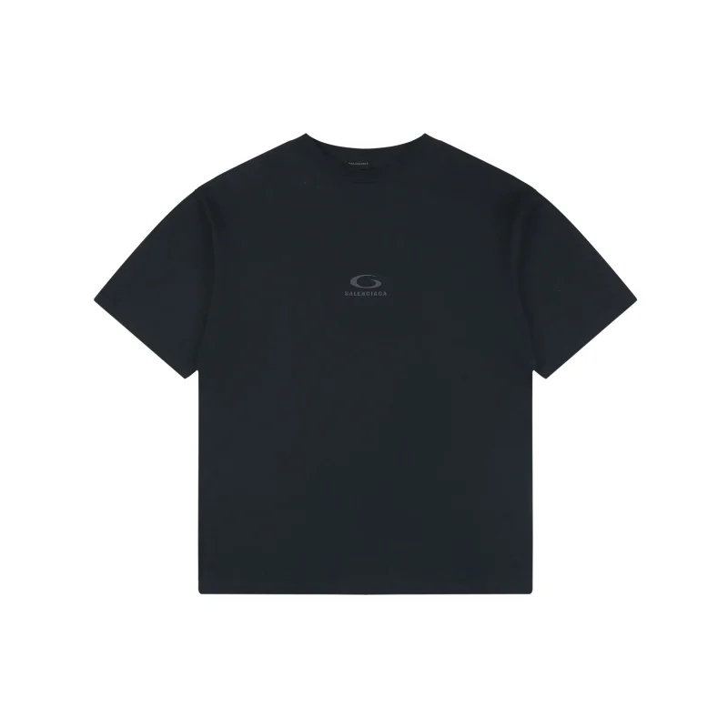 Grey Circle Embroidery T-Shirt