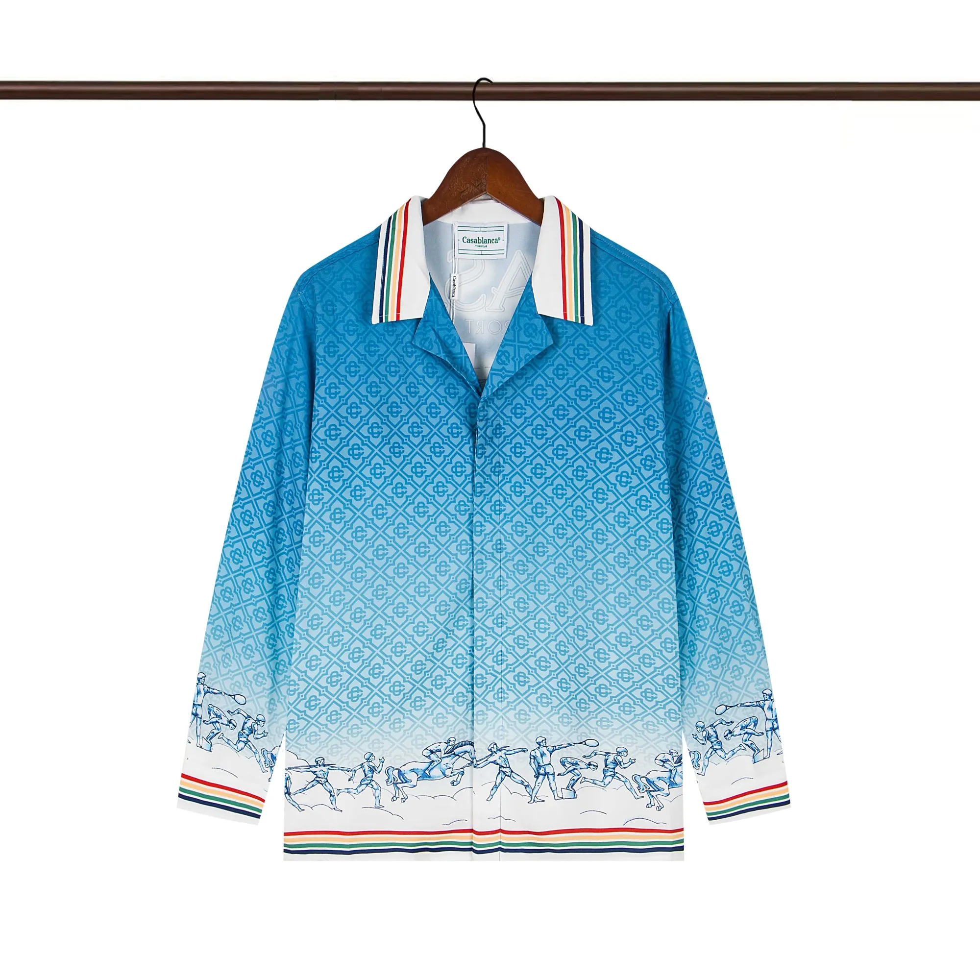 C-Blanca "Casa Sport" Angelic Gradient Silk Shirt