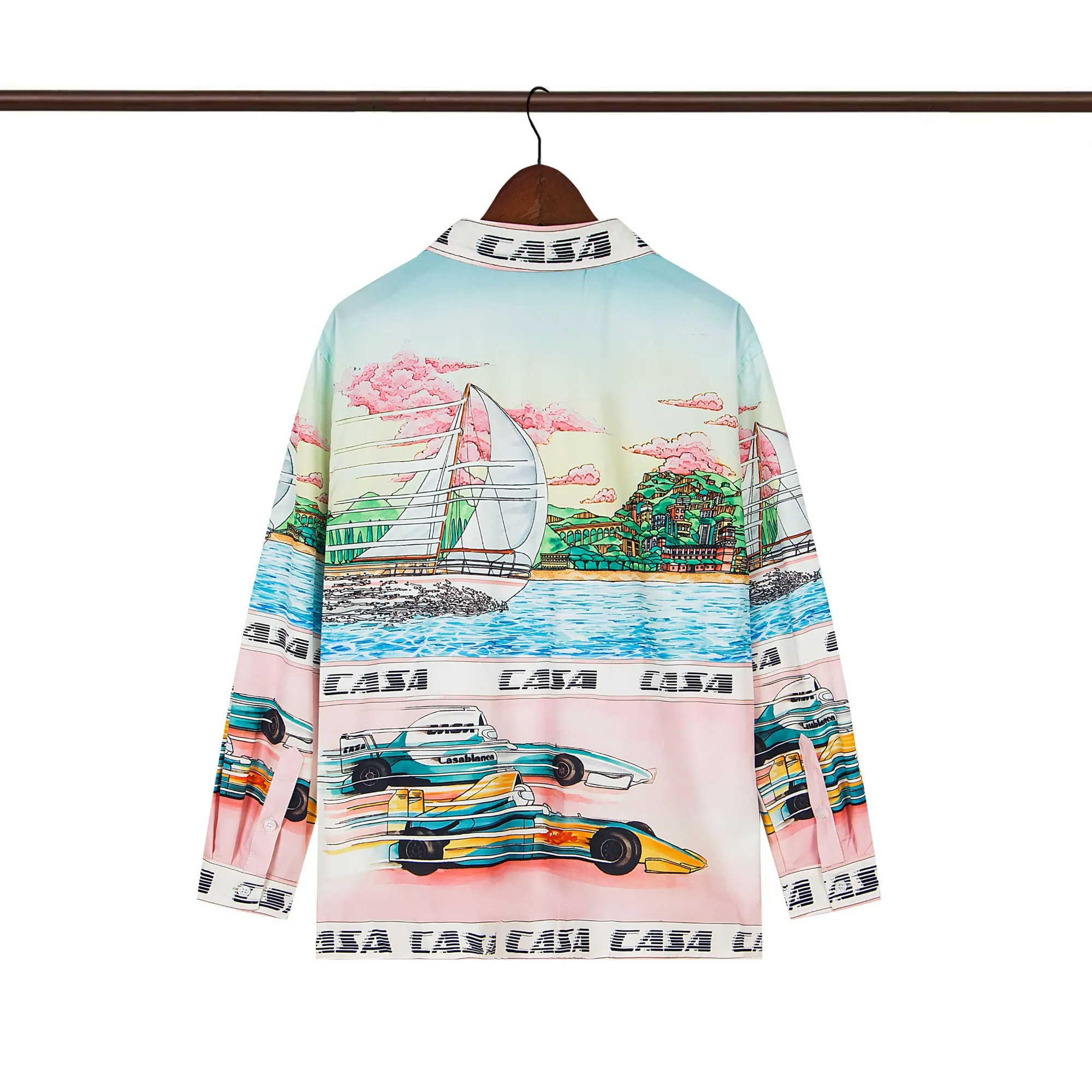 Back of C-Blanca Grand Prix Scenic Silk Shirt
