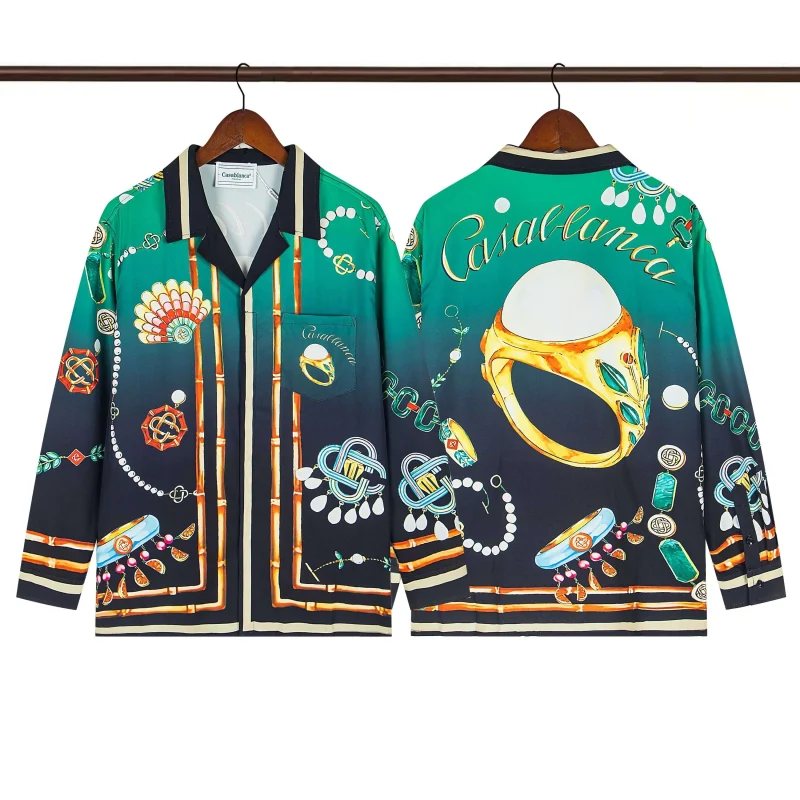 C-Blanca 'Jewel Collector' Gradient Silk Shirt