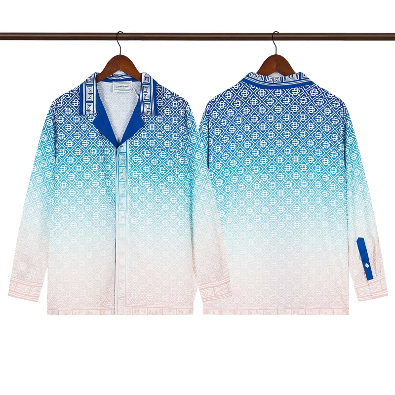 C-Blanca Monogram Gradient Silk Shirt