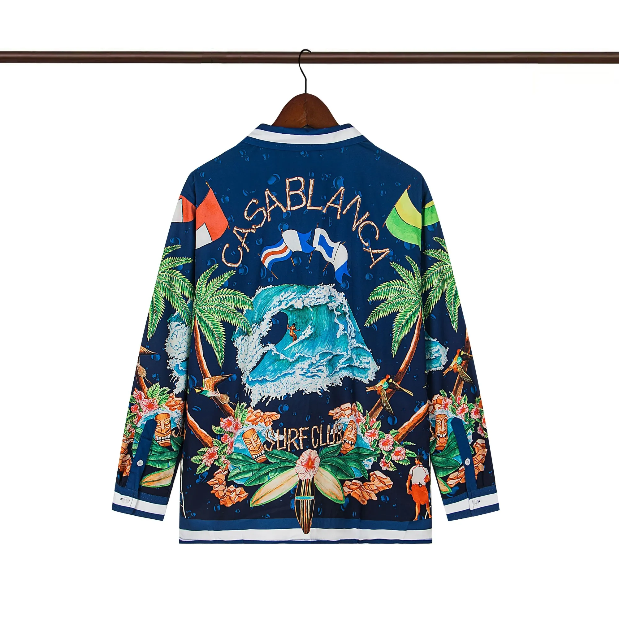 Back of C-Blanca 'Surf Club' Nautical Silk Shirt