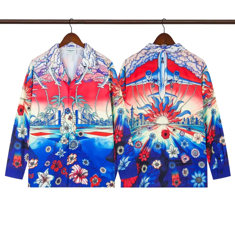 C-Blanca 'Surreal Dream' Long-Sleeve Silk Shirt