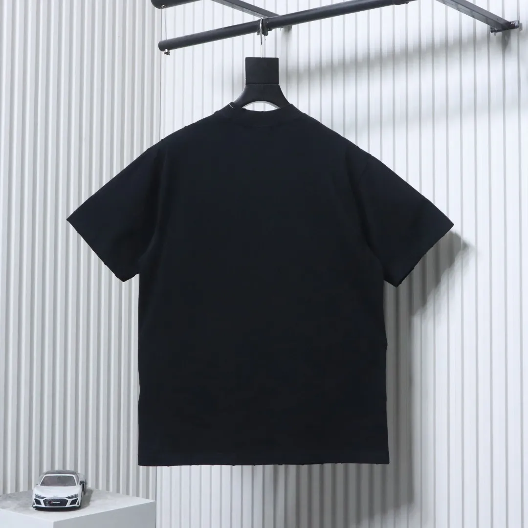 CD Graphic Distressed Cotton T-Shirt