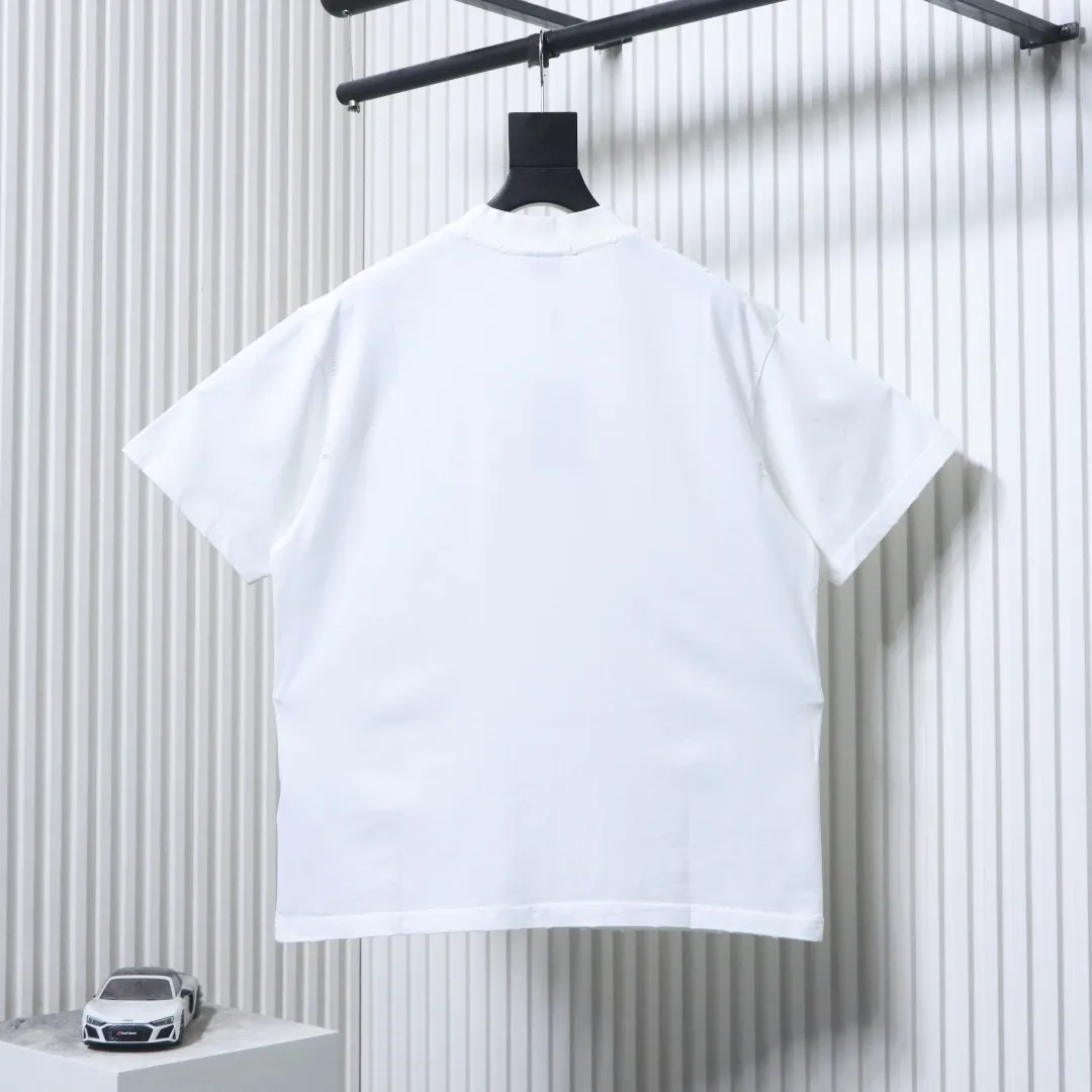CD Graphic Distressed Cotton T-Shirt
