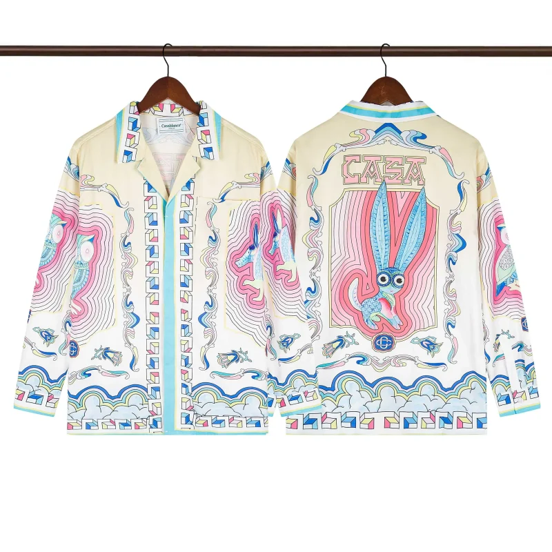 C-Blanca Psychedelic Abstract Silk Shirt