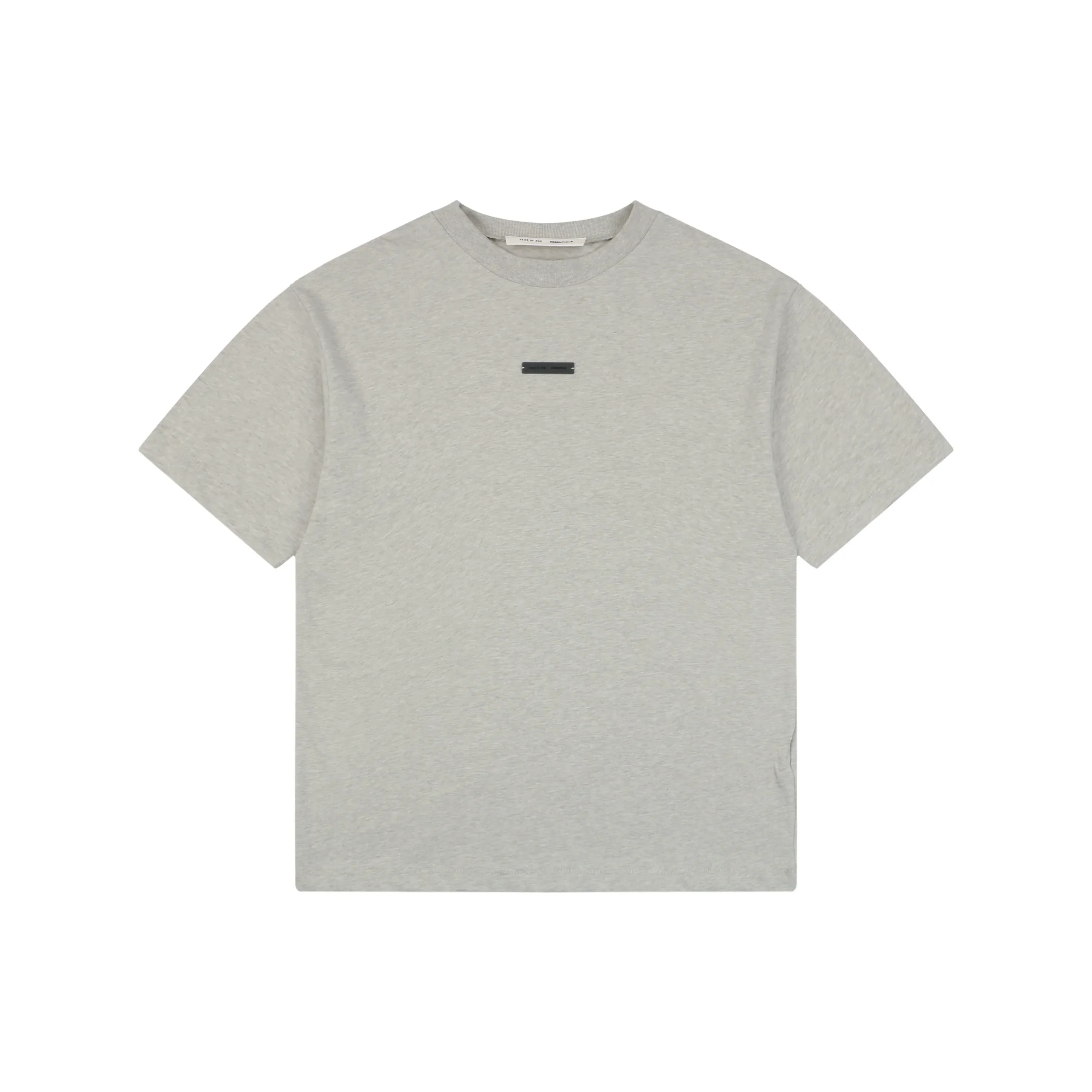 Fear of God Essentials Brushed Metal Logo Cotton T-Shirt - Gray