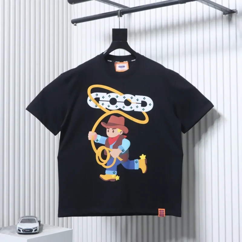 Goodbrand Horse Graphic Rhinestone Cotton T-Shirt
