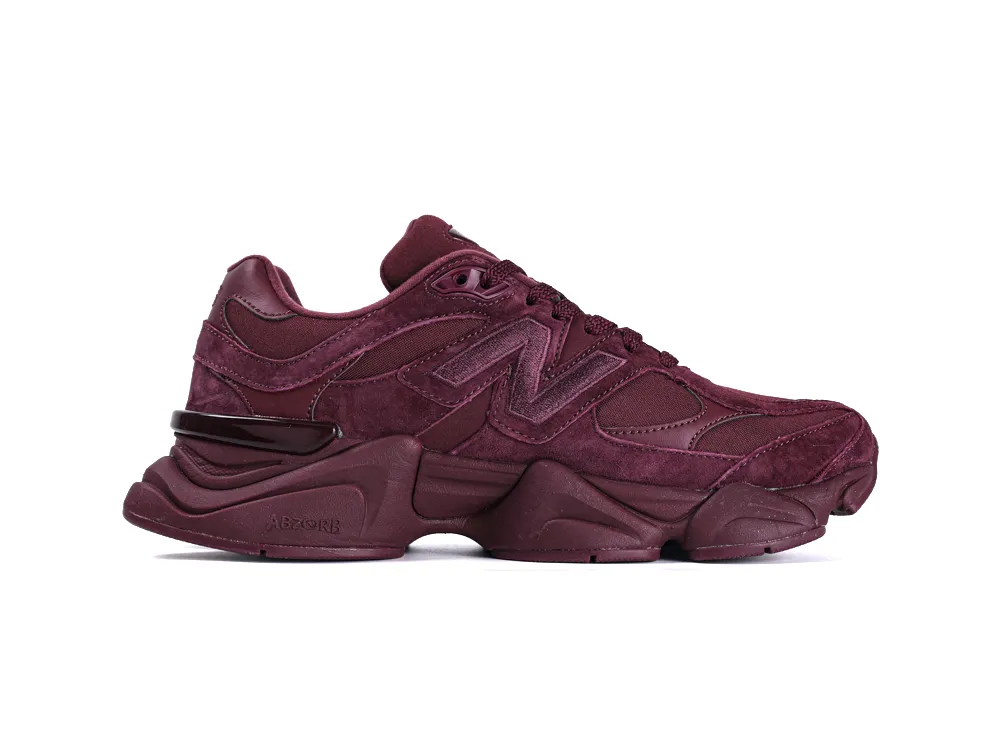 Burgundy suede sneaker with mesh accents and Abzorb sole technology.