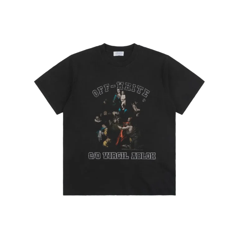 Off-White Washed Madonna Print T-Shirt