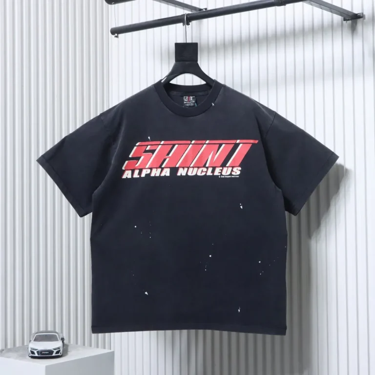 SAINT Racing Graphic Distressed Cotton T-Shirt