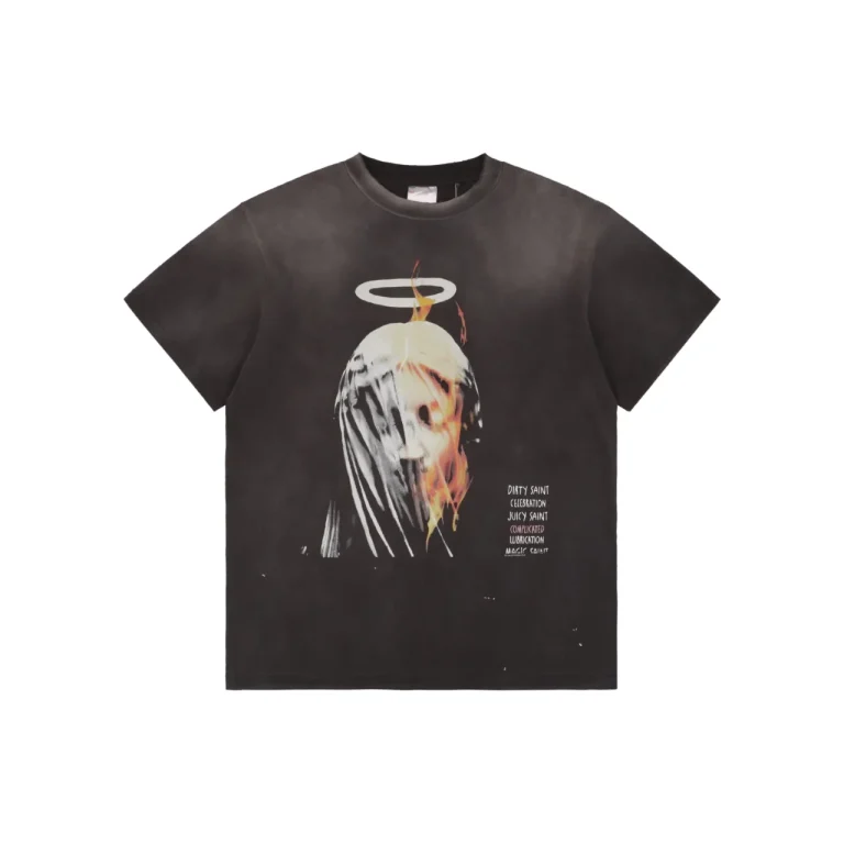Saint Michael Angel Veil Madonna Vintage Wash Cotton T-Shirt