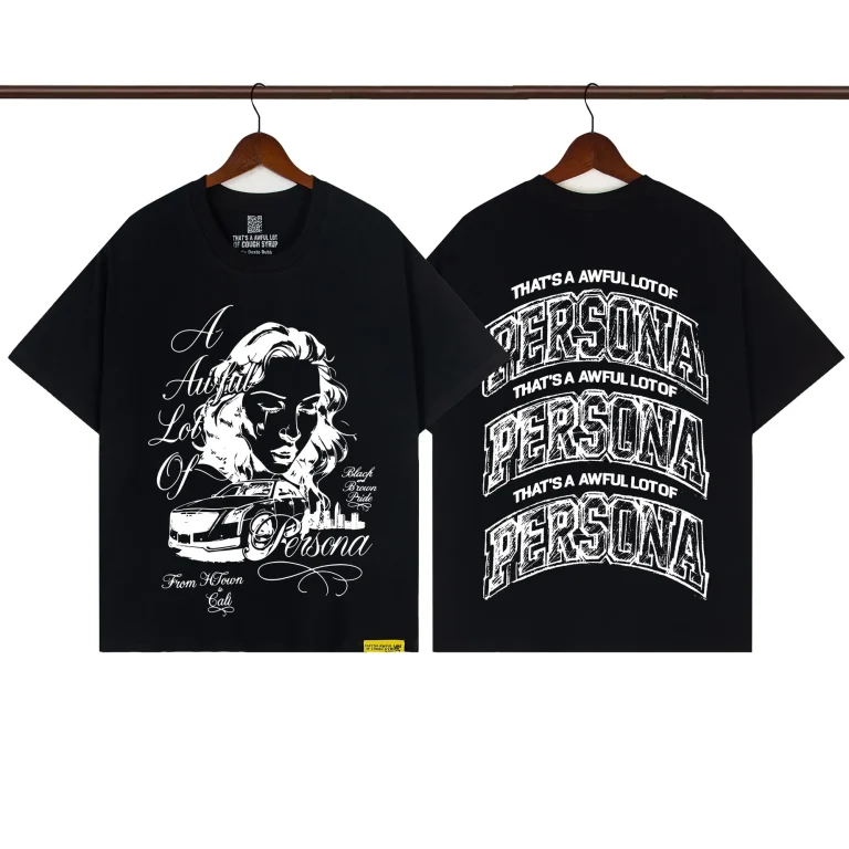 That's A Awful Lot Of Cough Syrup Persona HTown To Cali Graphic T-Shirt color black