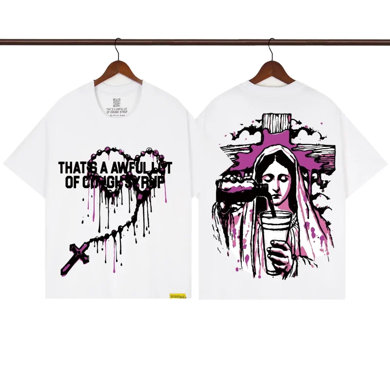 That’s A Awful Lot Of Cough Syrup "Religious Heart Rosary" Graphic T-Shirt