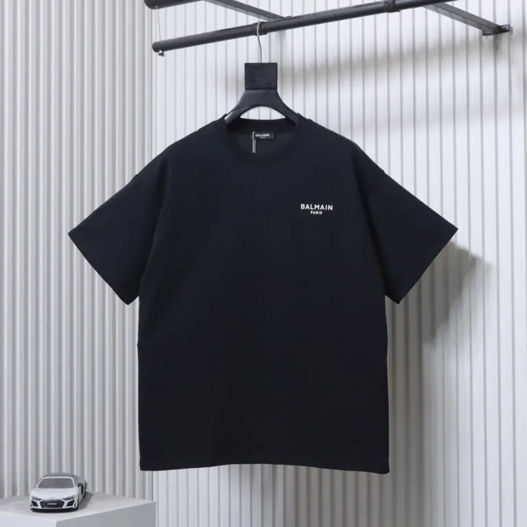 26SS Simple Taped Label T-Shirt Color Black