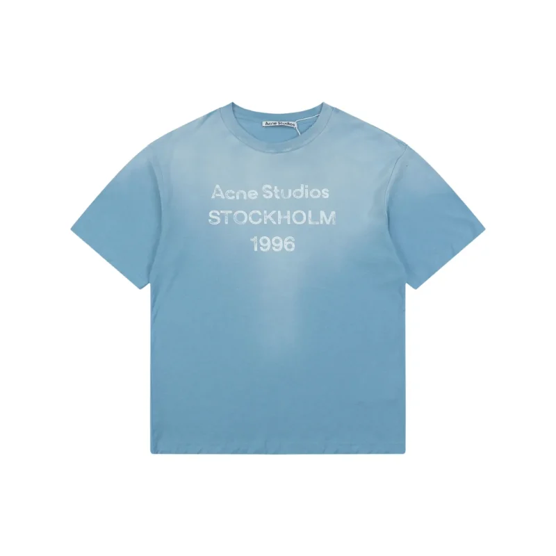 Acne 1996 Mottled Letter Print Short-Sleeve T-Shirt