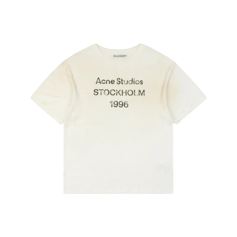 Acne Stockholm Mottled Cotton-Linen T-Shirt