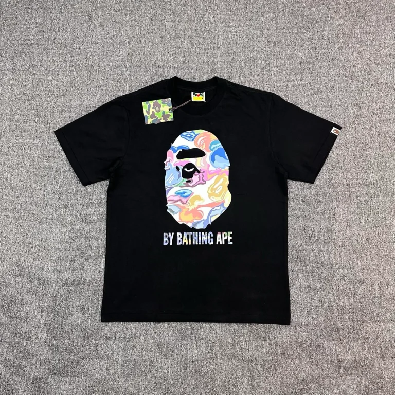BAPE FW25 Art Camo Ape Print T-Shirt Color Black