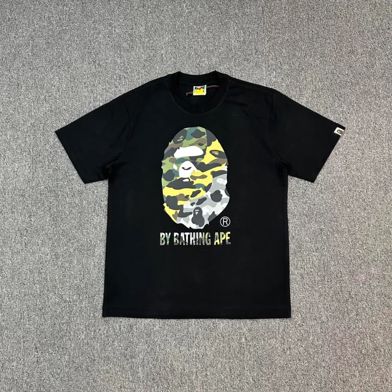 BAPE SS25 1ST CAMO Mixed Color Ape Print T-Shirt Color Black
