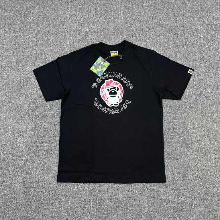 BAPE SS26 Doll Logo Print T-Shirt Color Black