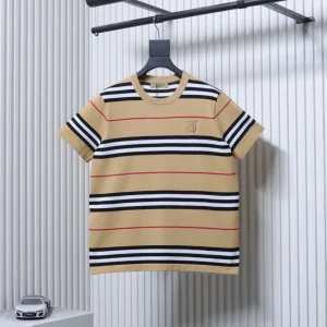 BBR Classic TB Embroidered Striped Knit T-Shirt