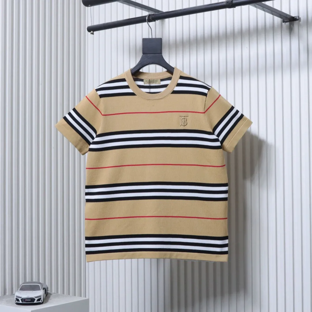 BBR Classic TB Embroidered Striped Knit T-Shirt