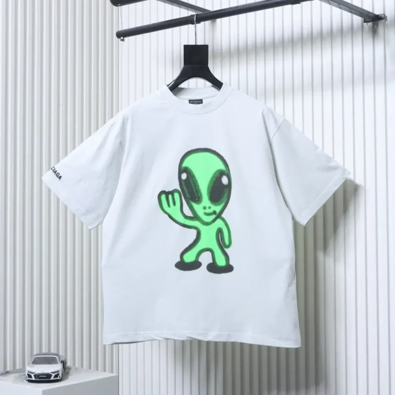 BLCG Alien Print Short-Sleeve T-Shirt Color White