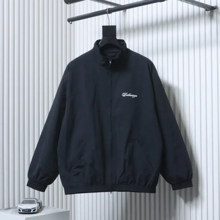 BLCG Cursive Signature Embroidered Tracksuit Jacket Color Black