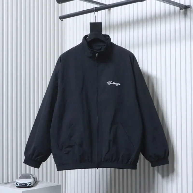 Cursive Signature Embroidered Tracksuit Jacket