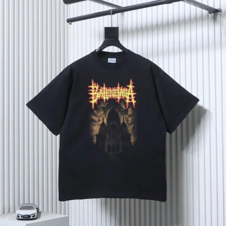 BLCG Gothic Castle Graphic Oversized T-Shirt Color Black