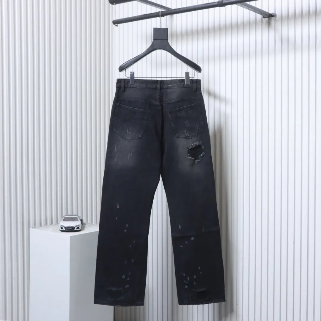 Back of BLCG Hand-Distressed Baggy Jeans