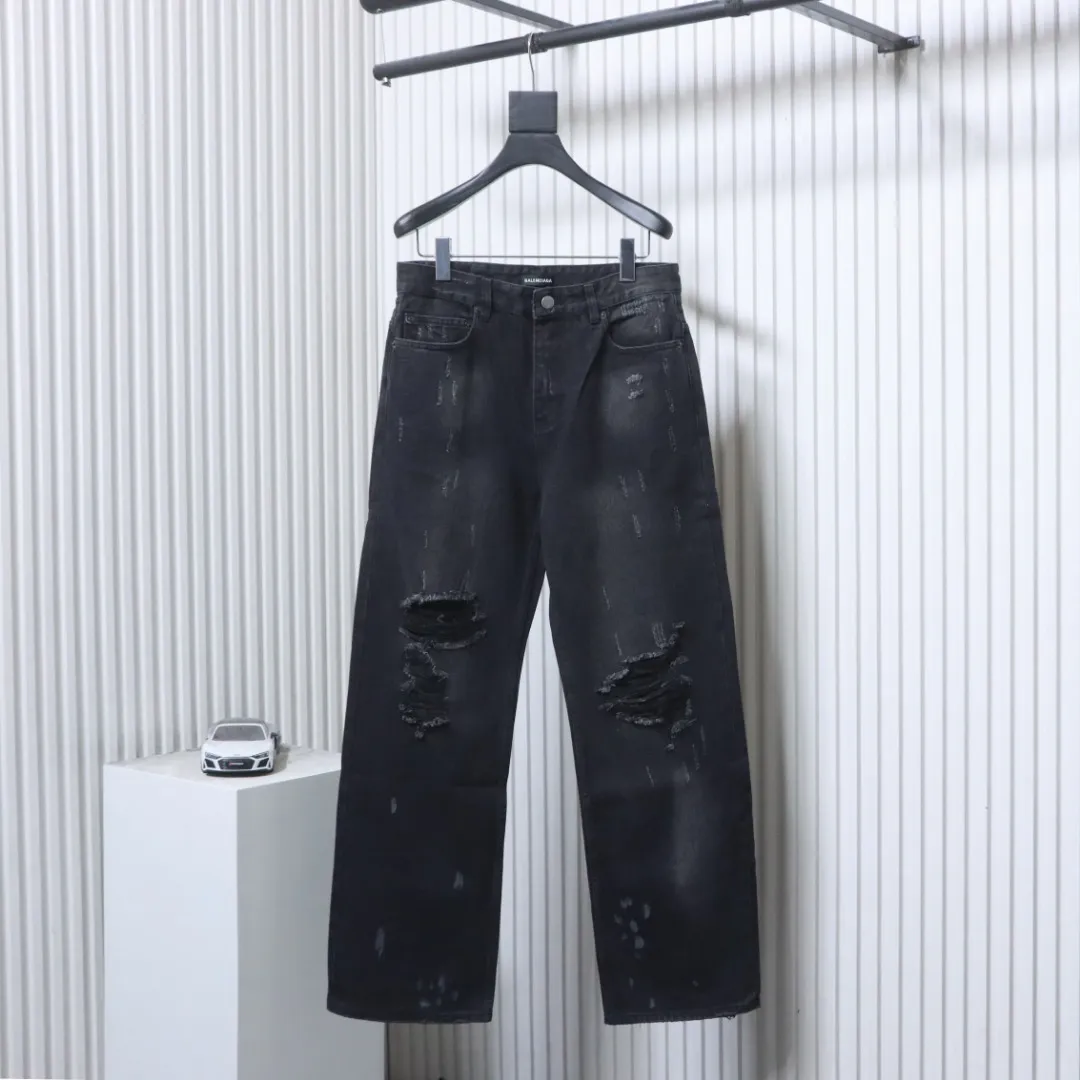 BLCG Hand-Distressed Baggy Jeans