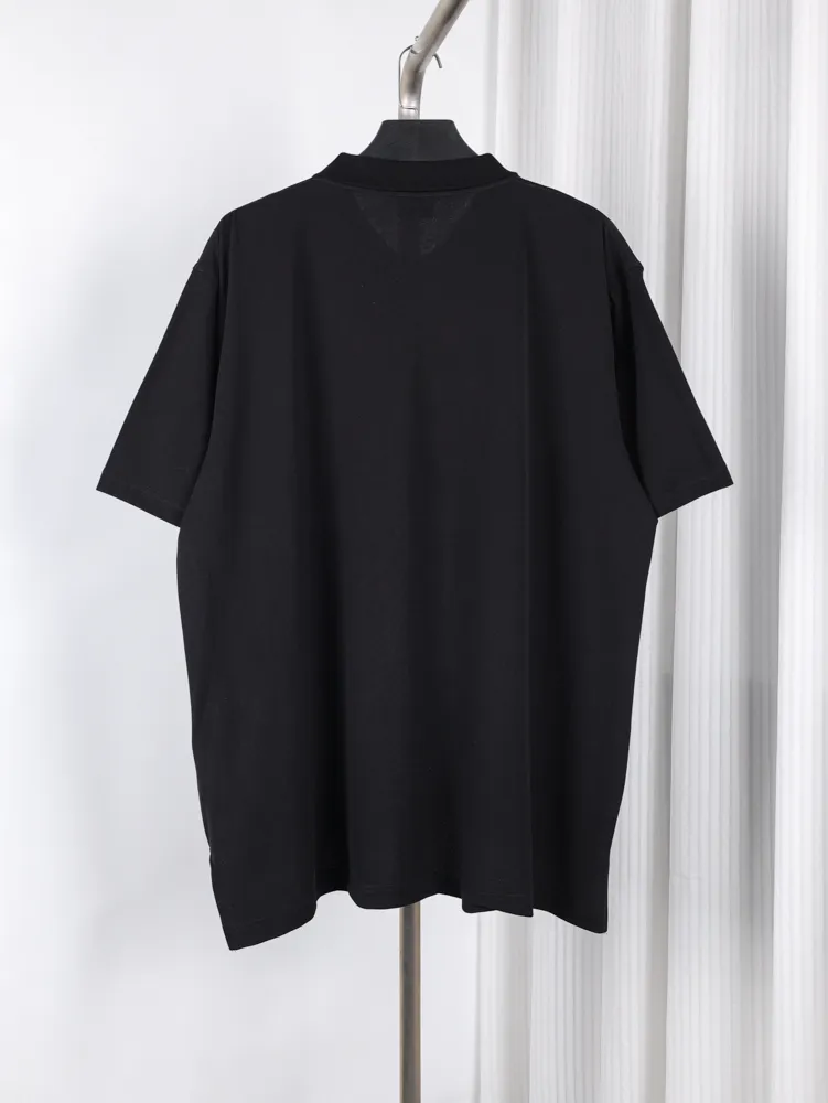 Back of BLCG Paris Letter Embroidered Polo T-Shirt
