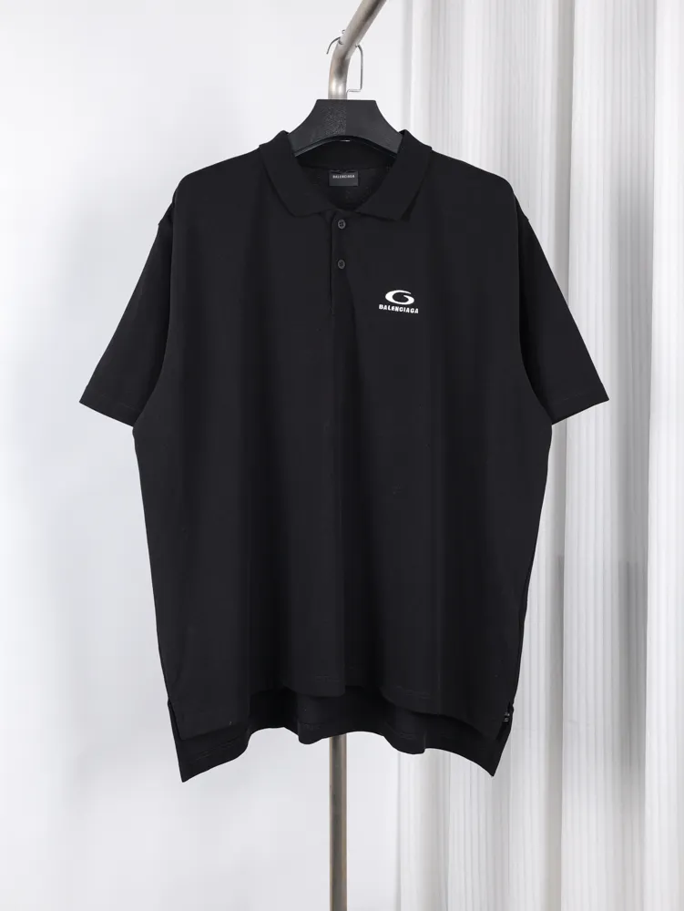 BLCG Paris Letter Embroidered Polo T-Shirt