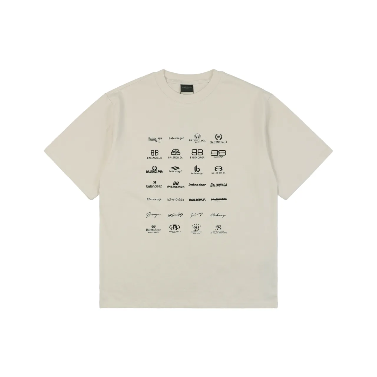 BLCG Paris Multi-logo Print T-Shirt Color White