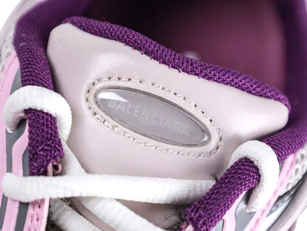 Close-up of the sneaker tongue featuring the translucent Balenciaga oval logo.