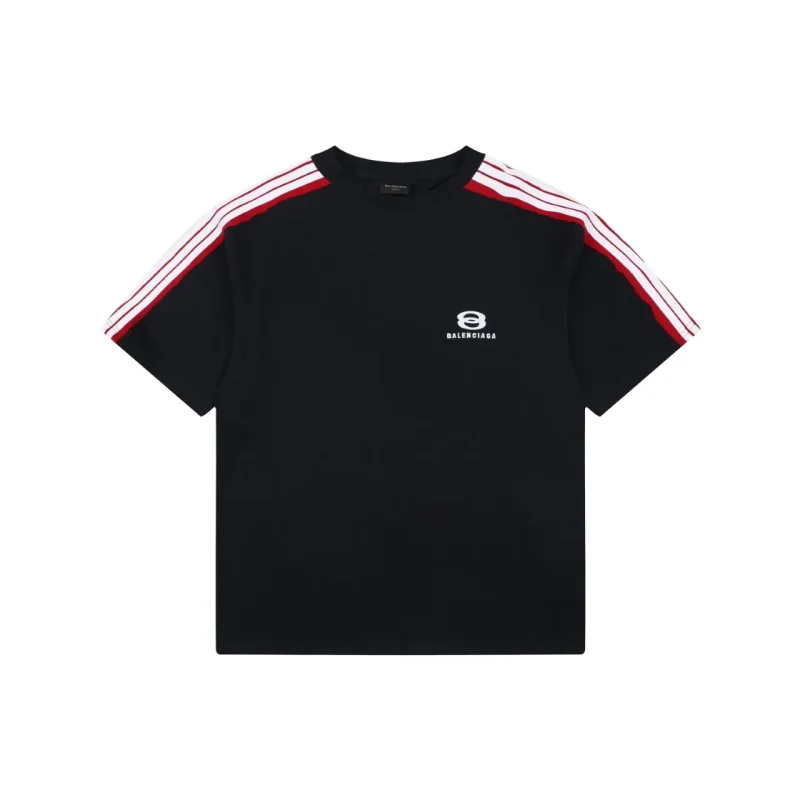 Unity Double Ring Logo Oversized Striped T-Shirt