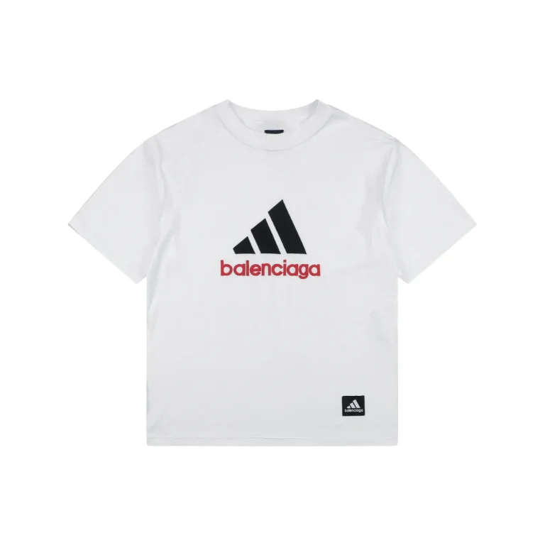 BLCG x Adidas Collaboration Reversible Three-Stripe Paris Logo T-Shirt Color White