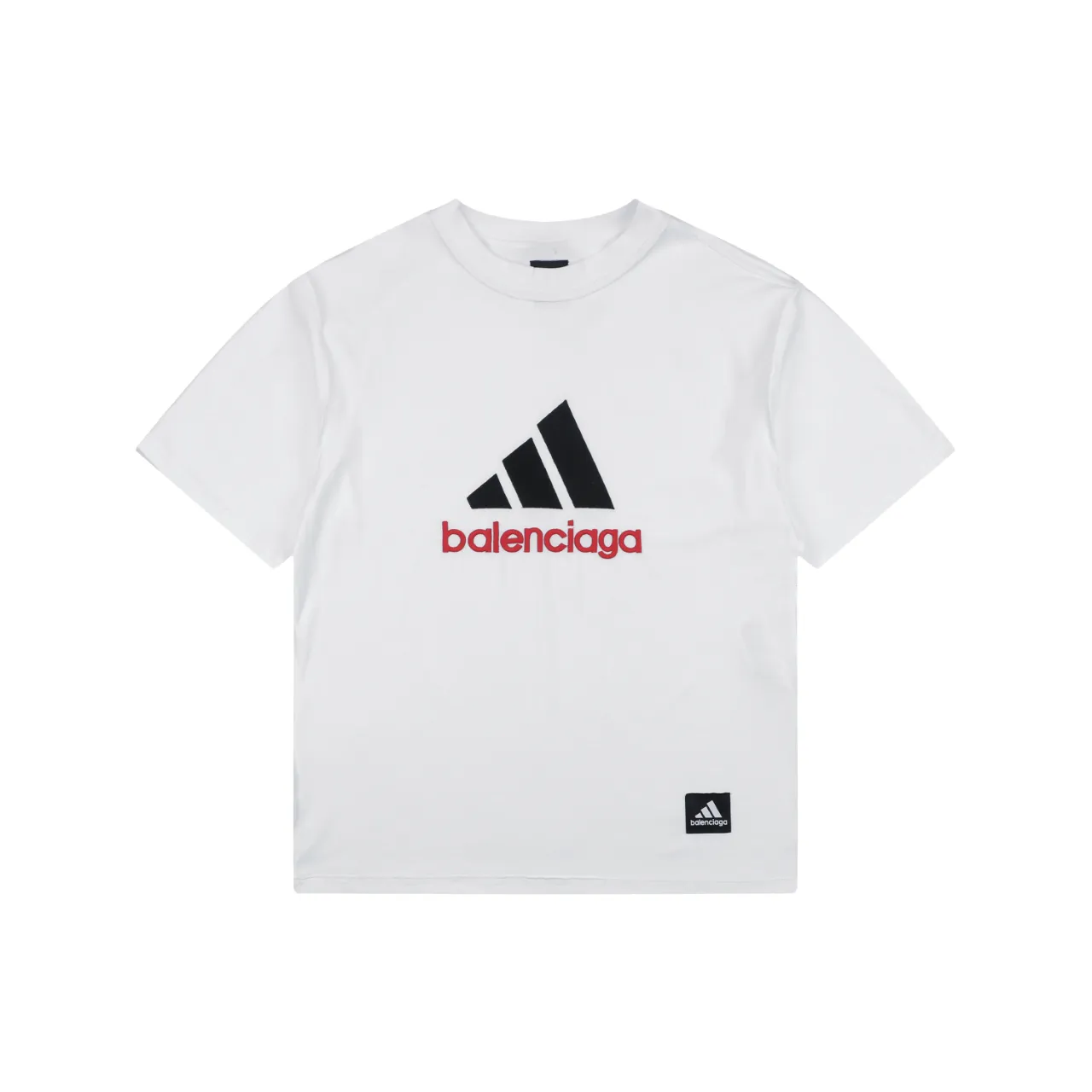 BLCG x Adidas Collaboration Reversible Three-Stripe Paris Logo T-Shirt Color White