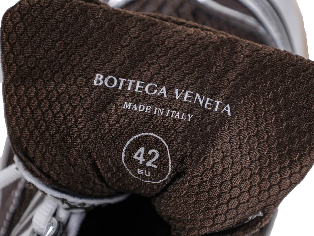 Bottega Veneta Orbit Sneaker interior tongue label showing Made in Italy and EU size 42