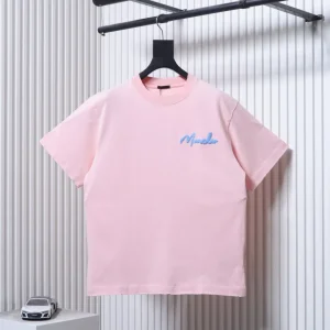 M Embroidered Letter T-Shirt Color Pink