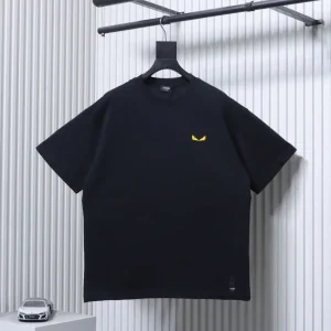 Monster Eyes Embroidered T-Shirt Color Black